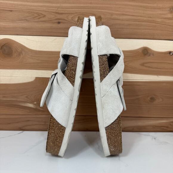 Birkenstock Sandals in White and Tan - Picture 11 of 12